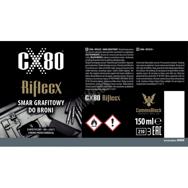 Smar grafitowy do broni CX80 Riflecx 150 ml
