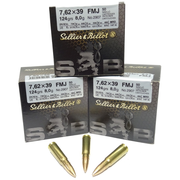 Amunicja kal. 7,62x39mm FMJ S&B
